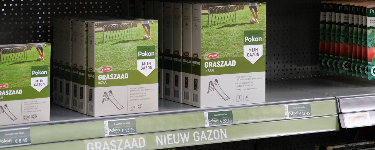 Graszaad van onder andere Pokon shop je bij tuincentrum Huis & Tuin Hoogeveen!