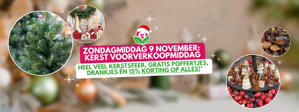 9 november: kerst voorverkoop met 15% korting!